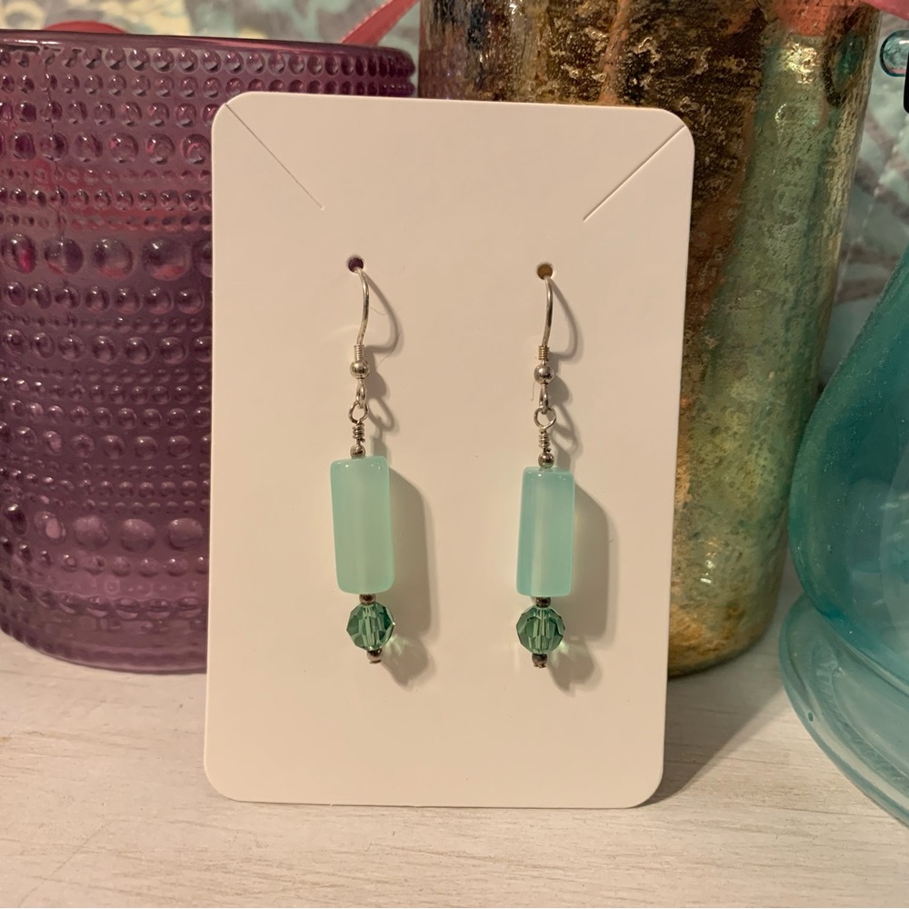 Sterling Silver & Glass Earrings